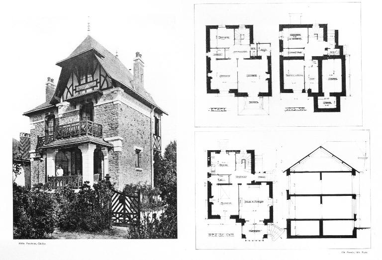 Patrimonial Architecture anglo-normande dans une maison à Pornichet.