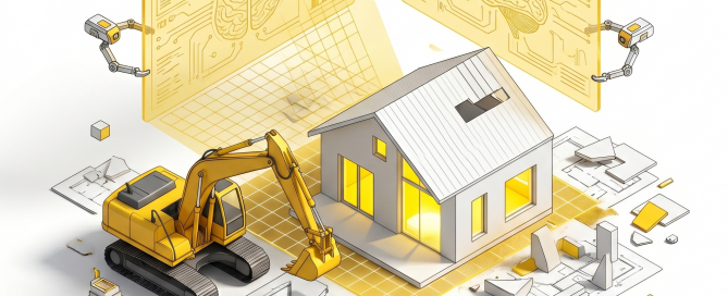 Plan de maison moderne optimisé par l'intelligence artificielle