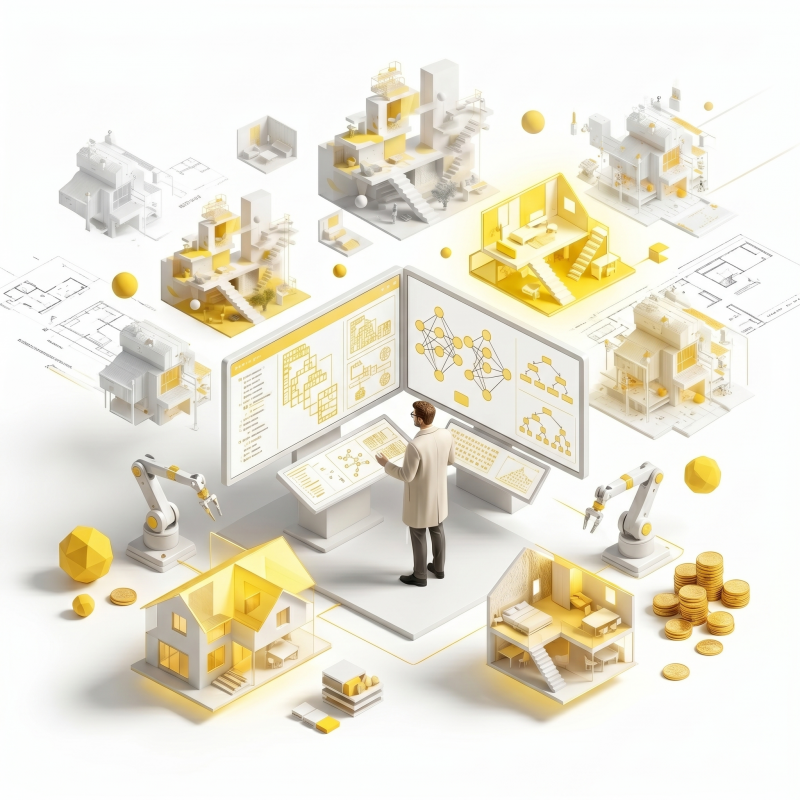 Architecte vérifiant la conformité technique sur un chantier face aux erreurs de l'intelligence artificielle