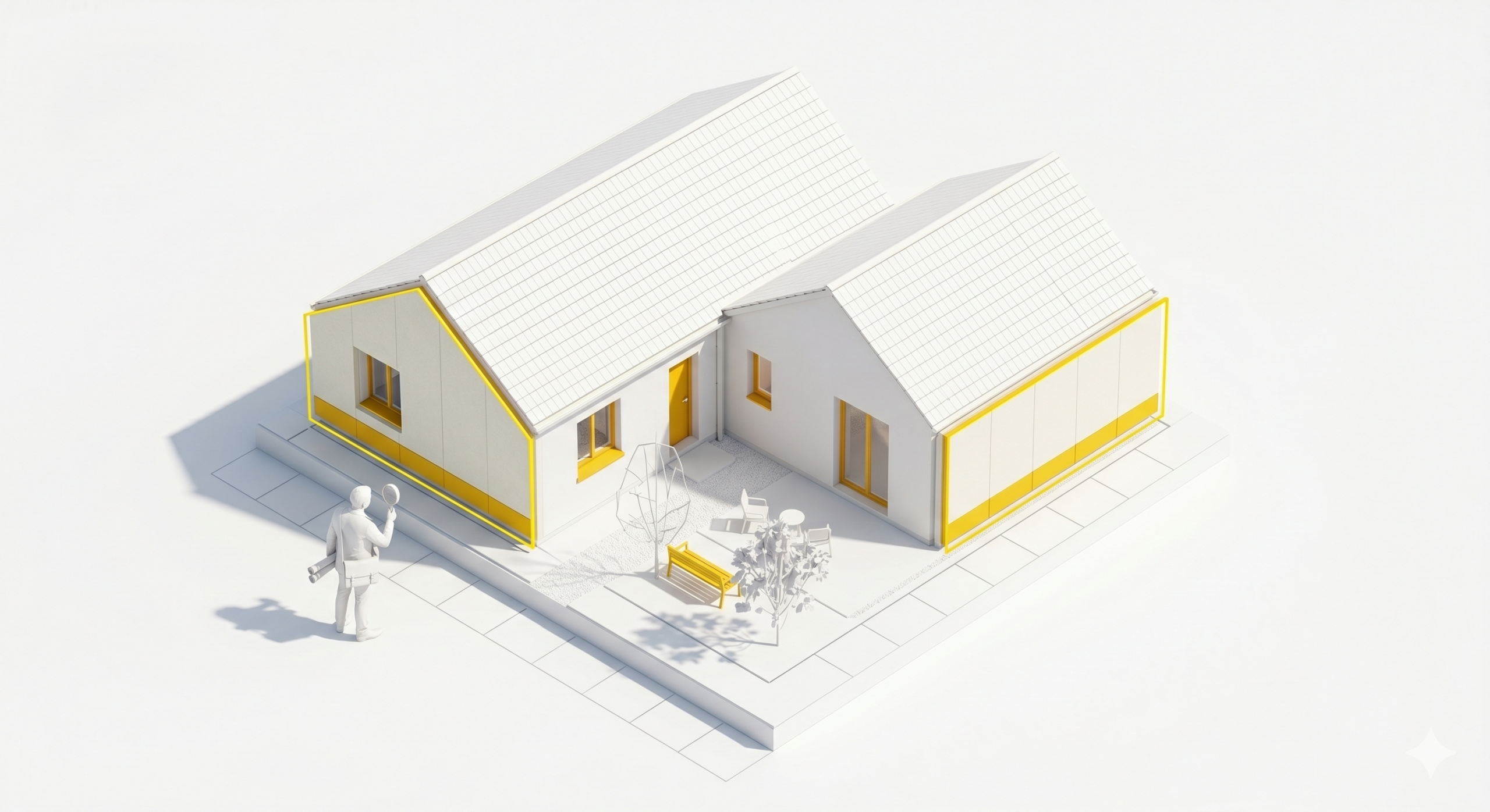 Dérogation PLU en secteur ABF : maquette d'une maison patrimoniale de la presqu'île guérandaise
