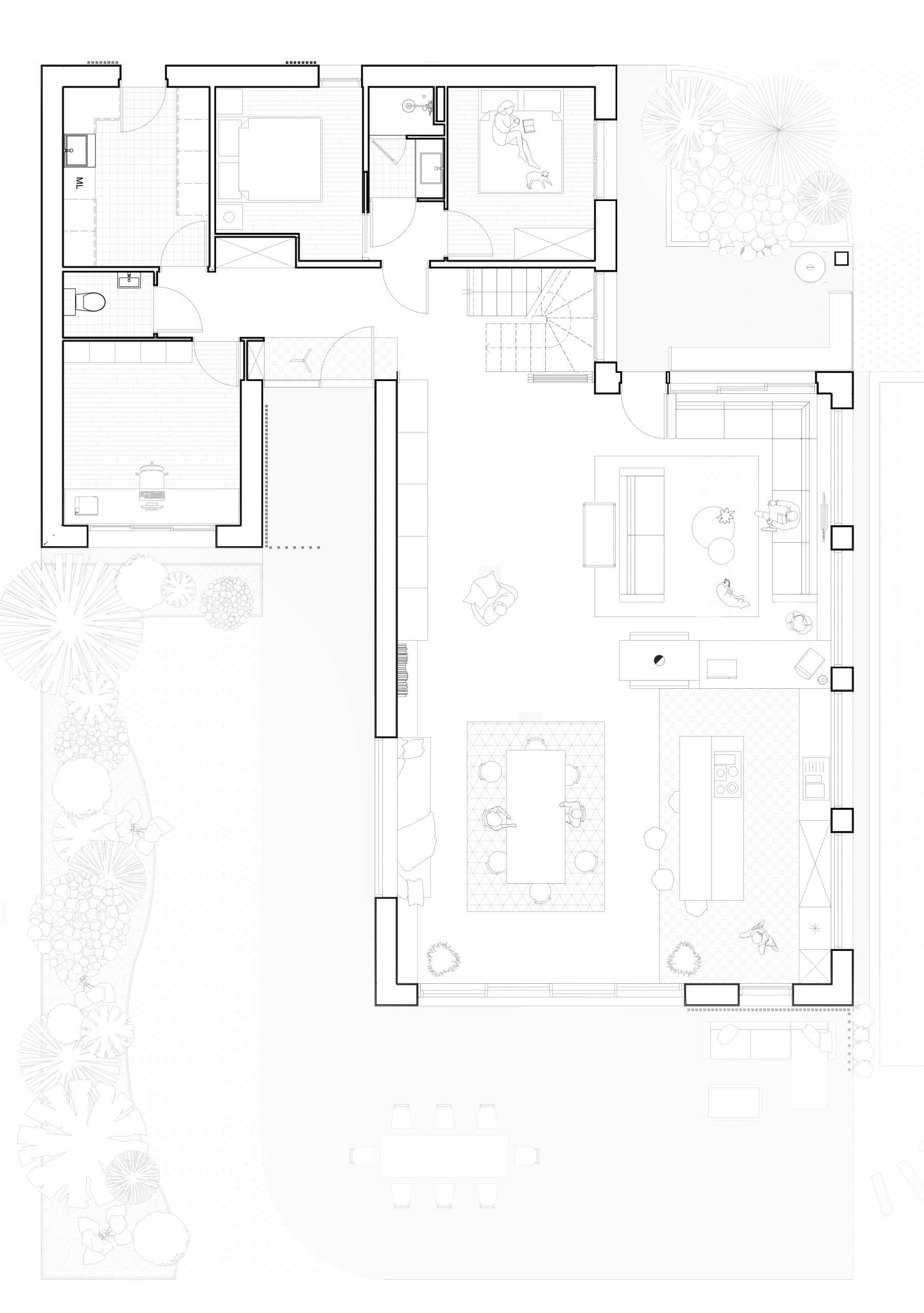 Plans maison ossature bois La Baule Plans de la maison en ossature bois de 300 m² à La Baule