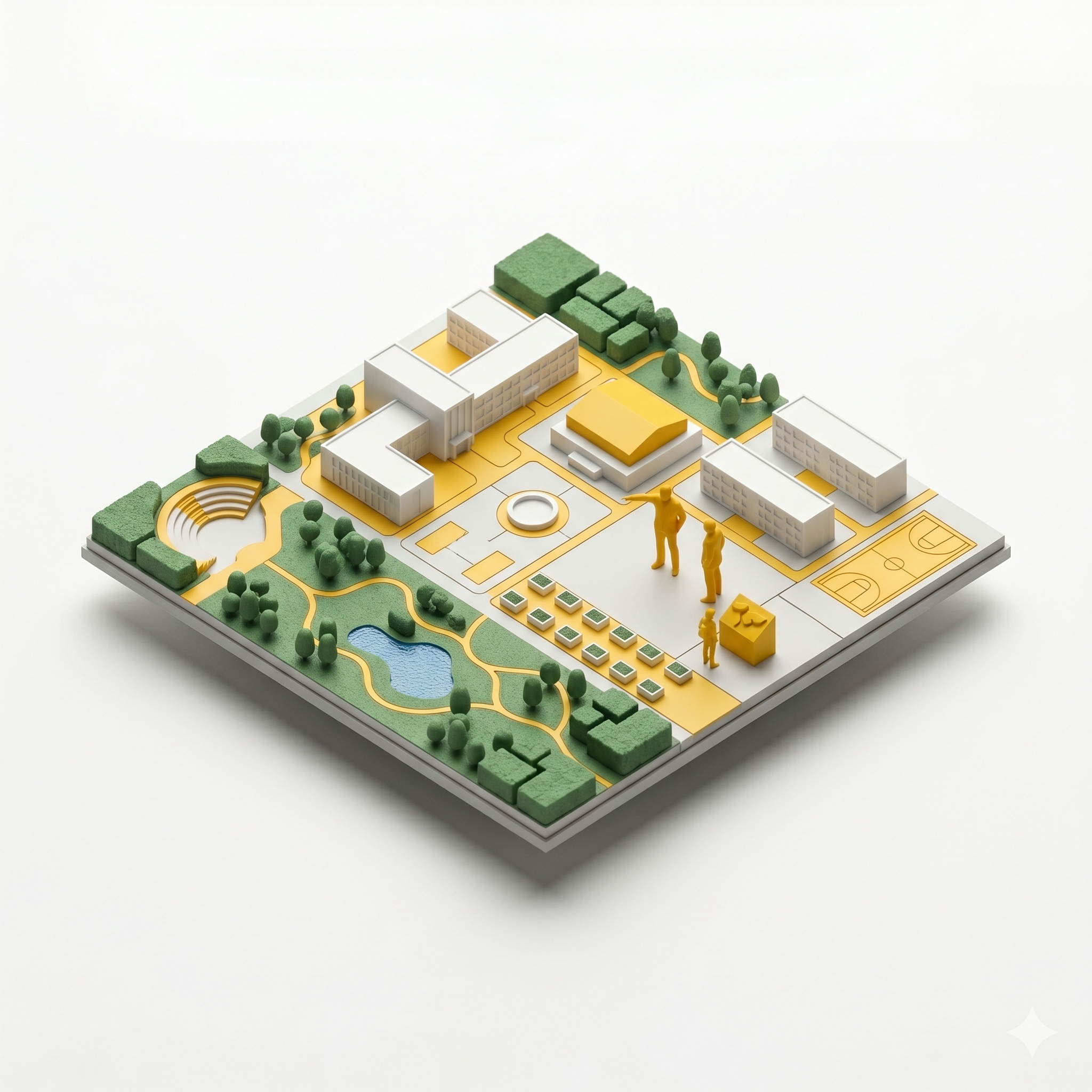 Vue isométrique alternative illustrant les règles du Plan Local d'Urbanisme de La Baule et de la presqu'île guérandaise
