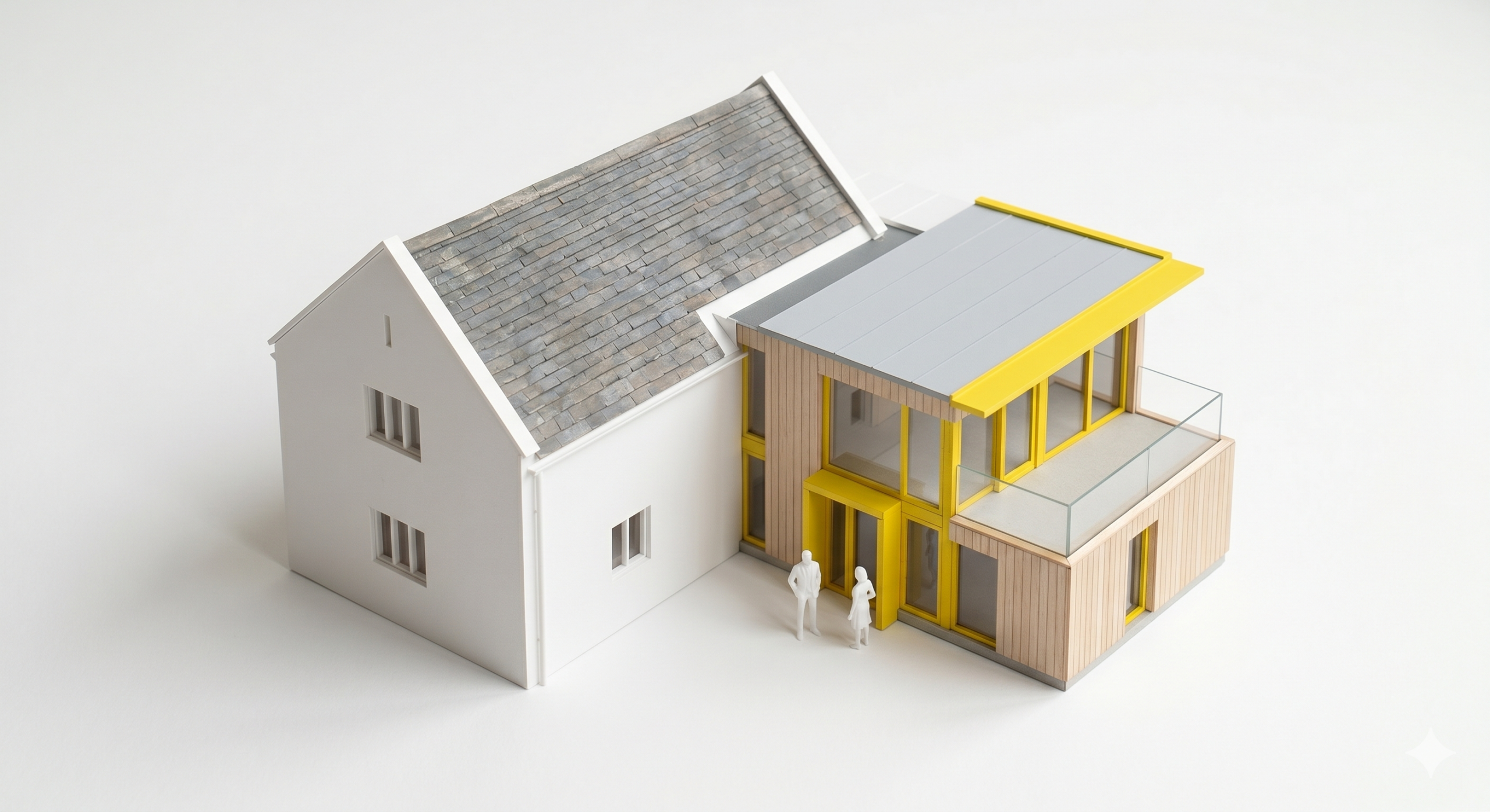 MaPrimeRénov' : maquette d'une maison ancienne de la presqu'île en rénovation énergétique